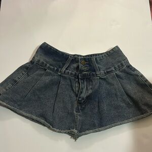 Fashion Nova Acid Wash Denim Skirt